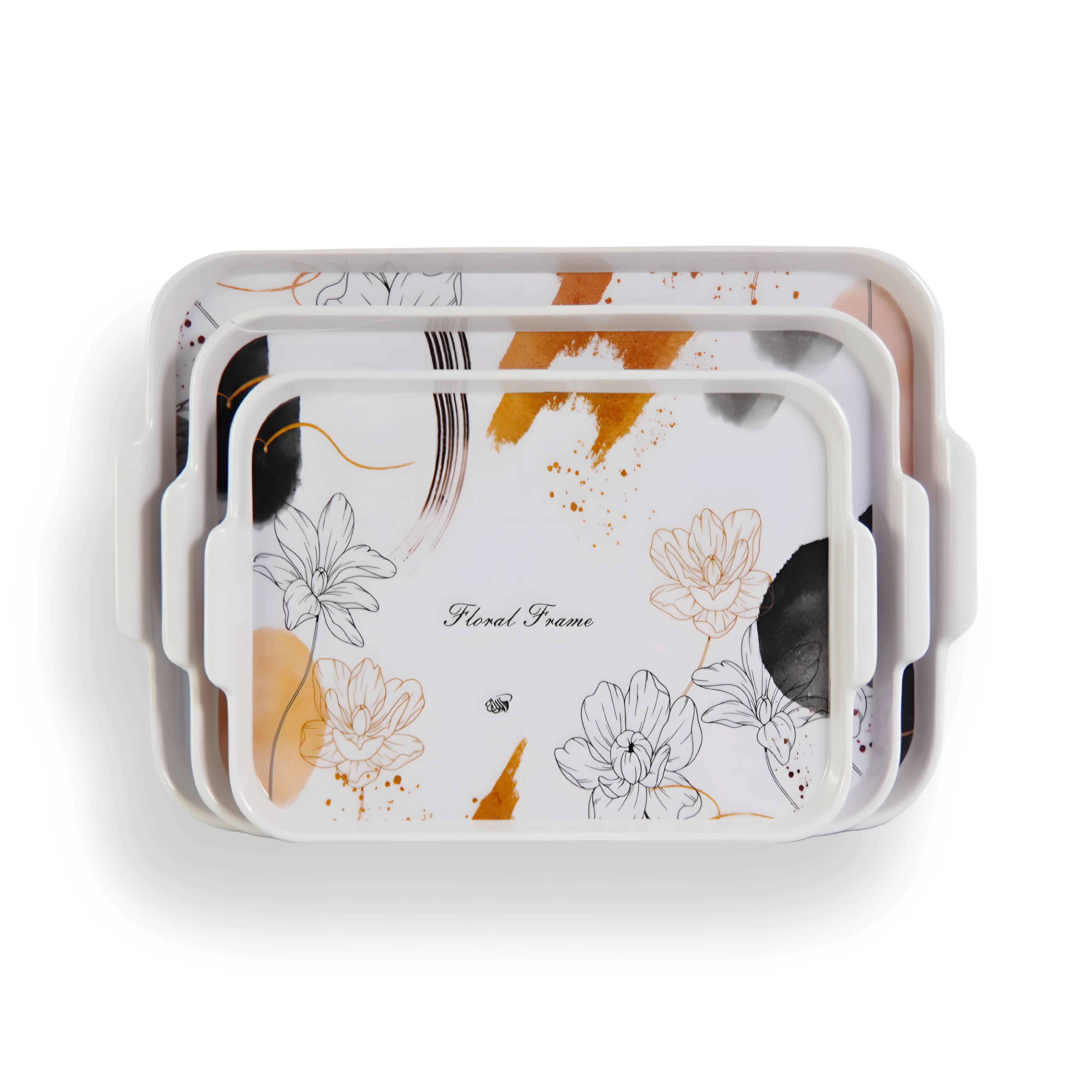 صواني ميلامين الملوك مستطيلة اليجانس 3 قطع