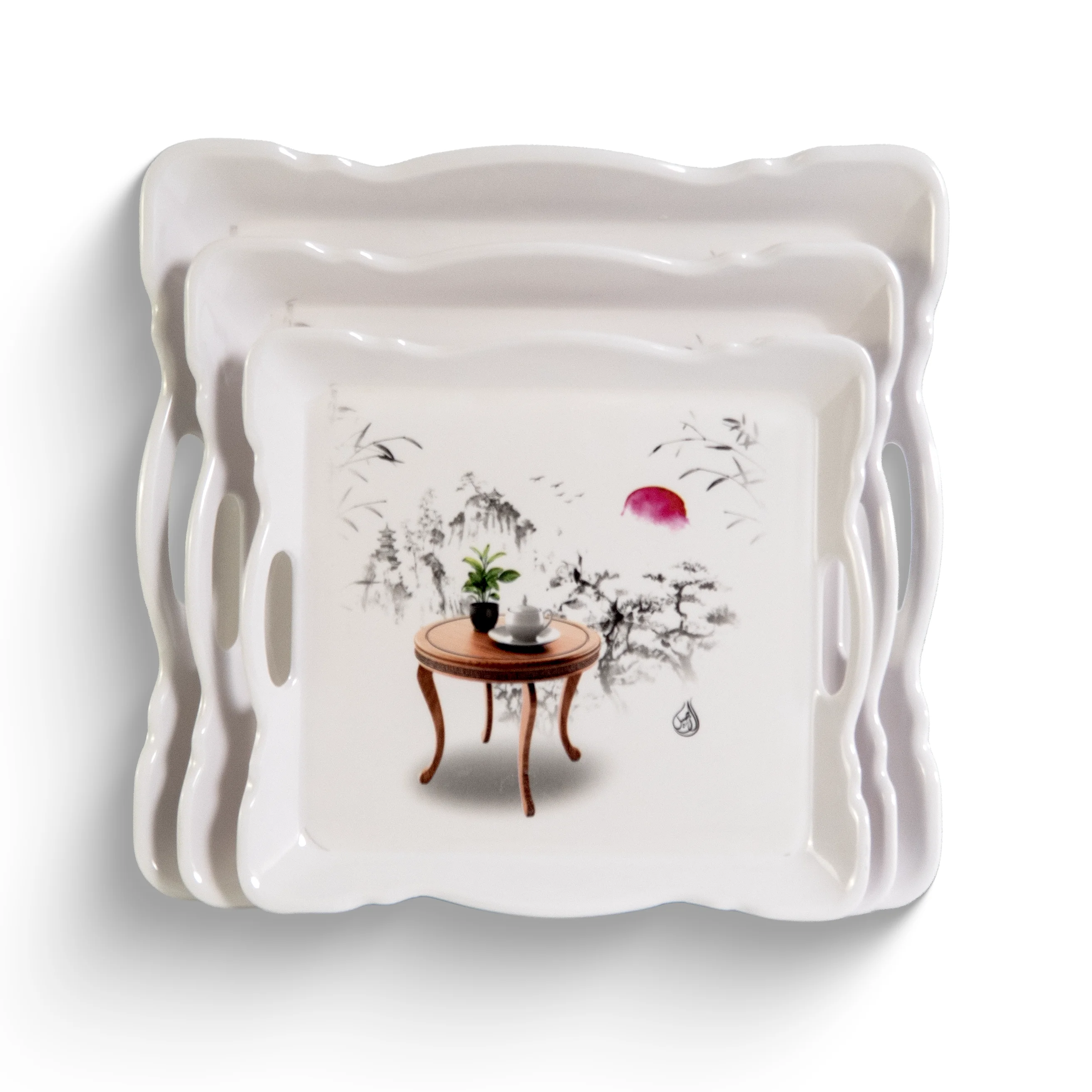 صواني الاصيل - كاليون 3 قطع