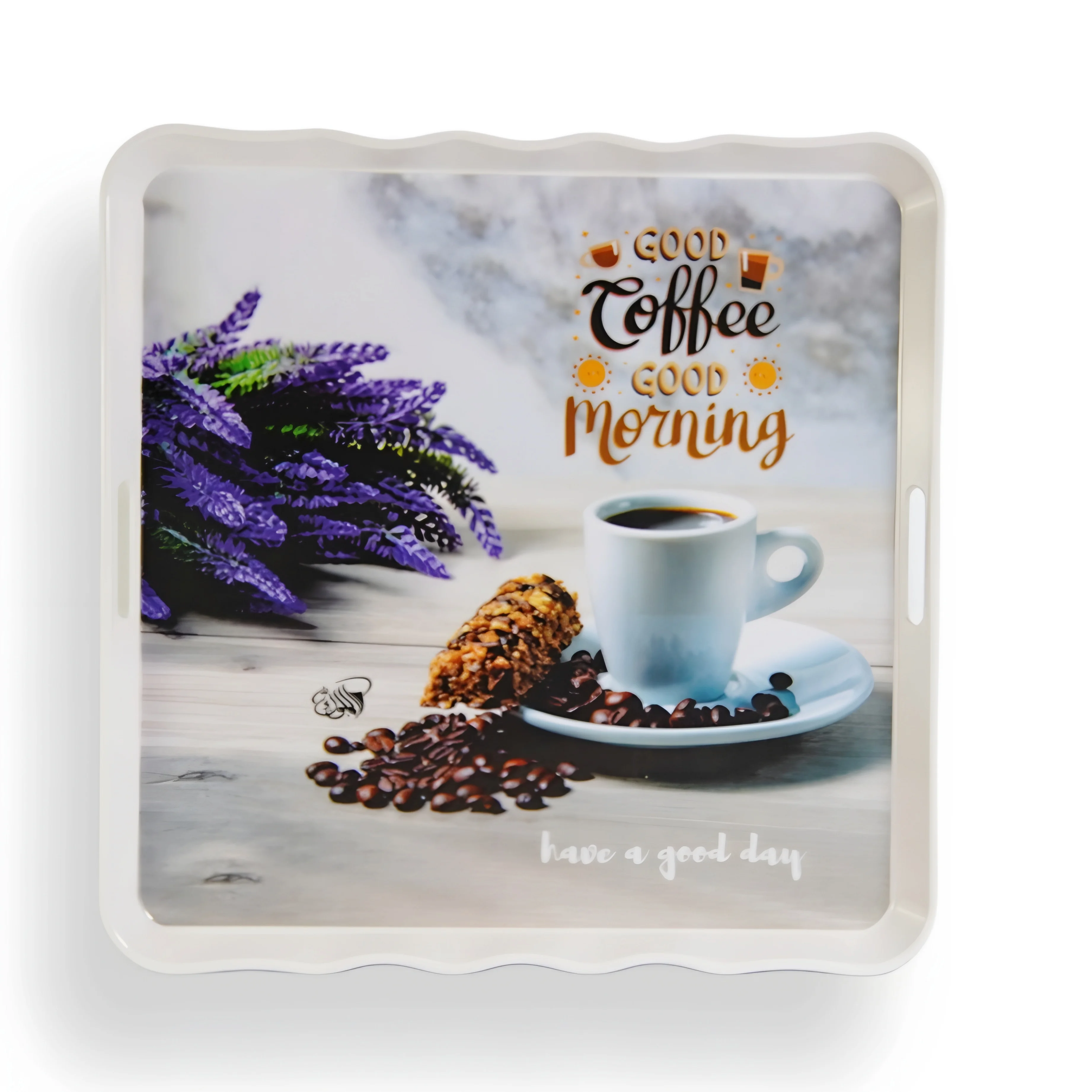 صينية ميلامين الملوك جامبو مربع لافندر